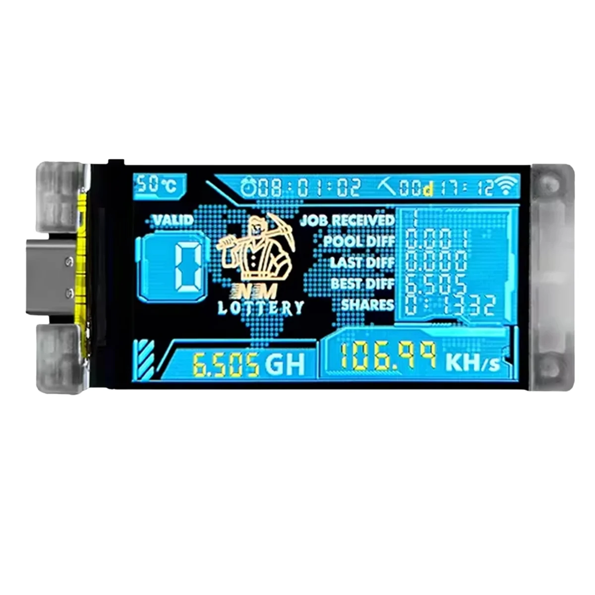 Bitco Nerd Miner BTC криптосоло лотерея 117KH/S Heltec Vision Master T190 потребление WiFi соединение