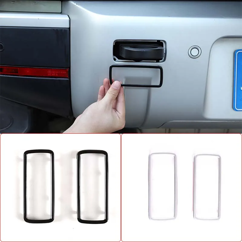 

2pcs For Land Rover Defender 2020-2022 Car Modeling Trailer Hook Frame Sticker ABS Piano Black Car Tuning Accessories