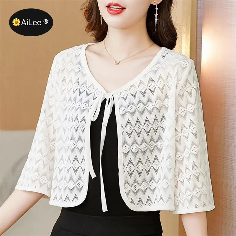 

Women Drawstring Big Size Blouse Lady Shawl Neck aLace Autumn Spring Bell Sleeve Lotus Leaf Summer Mesh Top Blusas Ropa De Mujer