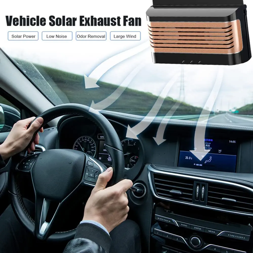 

5W Solar Powered Car Auto Cooler Ventilation Fan Automobile Air Vent Exhaust Fan Car Radiator Car Ventilator Cooling Fan