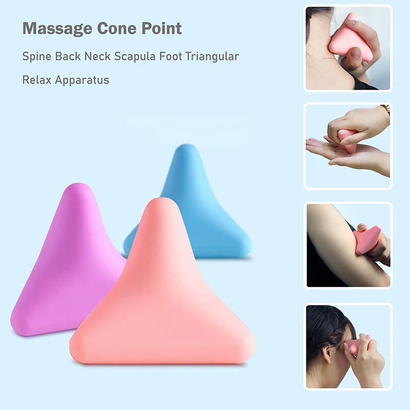 Silicon Massage Cone Point Massage Ball Psoas Muscle Release Thoracic Spine Back Neck Scapula Foot Triangular Relax Apparatus