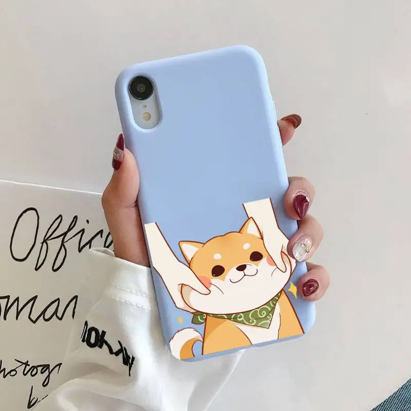TOPLBPCS чехол для телефона с собакой Шиба-ину мягкий однотонный iphone 11 12 13 mini pro max 7 8 plus