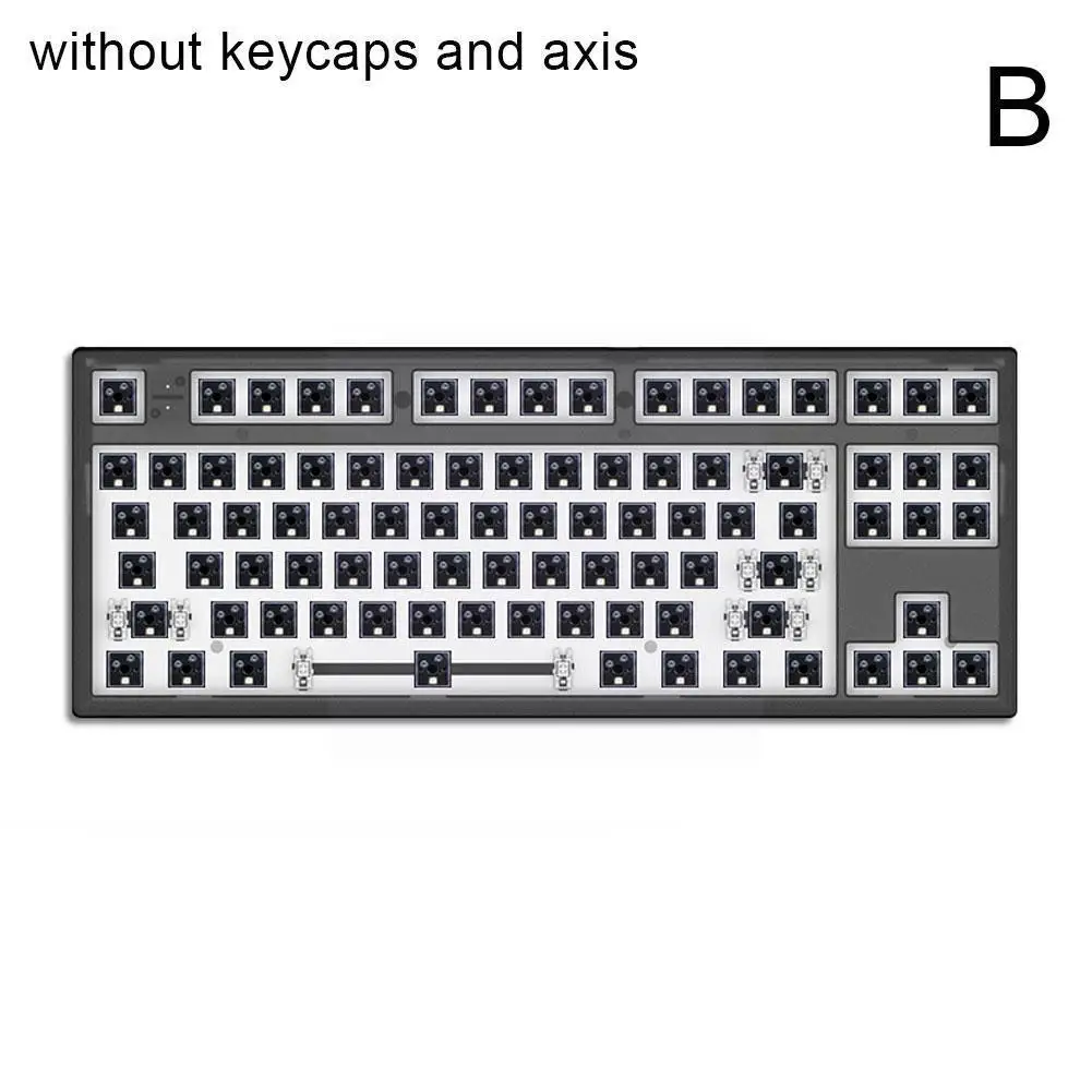 For Flcmmk Mk870 Diy 87 Keys Mechanical Keyboard Kit Layout Keyboard Single Keyboard Wk Mode 80% Wired Rgb Z0j0