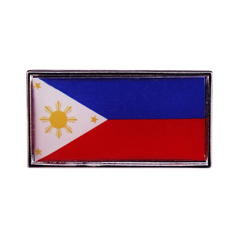 

Philippine Flag Enamel Pin Wrap Clothes Lapel Brooch Fine Badge Fashion Jewelry Friend Gift