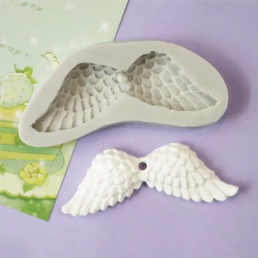 

Angel Wings Shaped Fondant Silicone Mold Kitchen DIY Cake Baking Decoration Dessert Chocolate Mould Plaster Clay Plasticine Tool