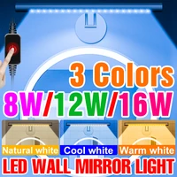 led wall lamp makeup mirror light hollywood vanity bulb dressing table lamp usb cosmetic mirror 8w 12w 16w bathroom lighting