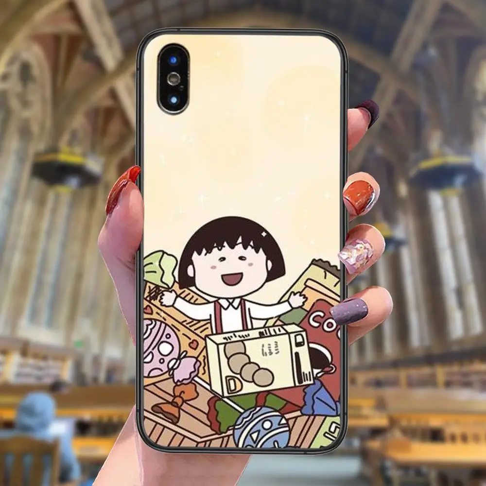Chibi Maruko-chan очень дешевый черный художественный Бампер Мягкий для Xiaomi Mi A1 A2 A3 CC9 CC9e 5X