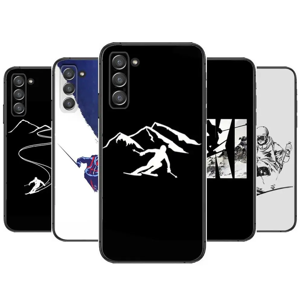

Skiing Snow Snowboard Ski Phone cover hull For SamSung Galaxy s6 s7 S8 S9 S10E S20 S21 S5 S30 Plus S20 fe 5G Lite Ultra Edge