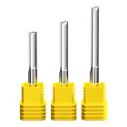 Прямая Концевая фреза Vsharp 3,175, 4, 6, 8, 10 мм, с 2 канавками, фреза из карбида вольфрама с ЧПУ, фреза из твердого дерева, фреза для гравировки МДФ