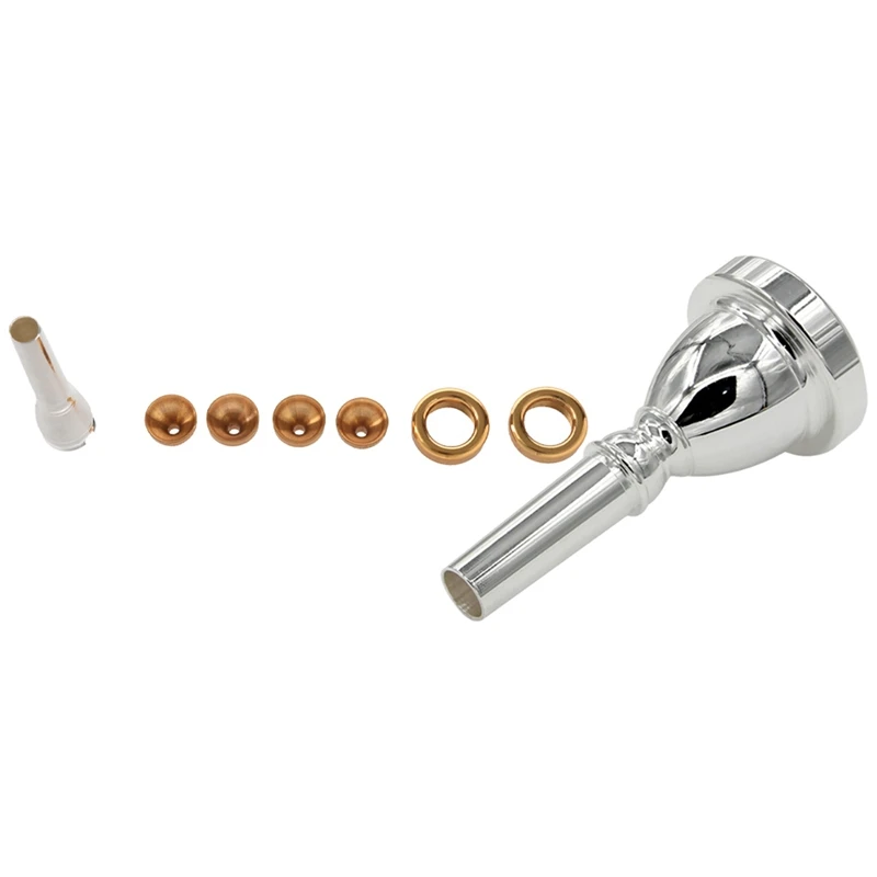 1 Set 2C 3C 2B 3B Mouthpiece For Bb Trumpet Brass Gold Plated & 1X Large Mouth Large Holding Mouthpiece TUBA Mouthpiece