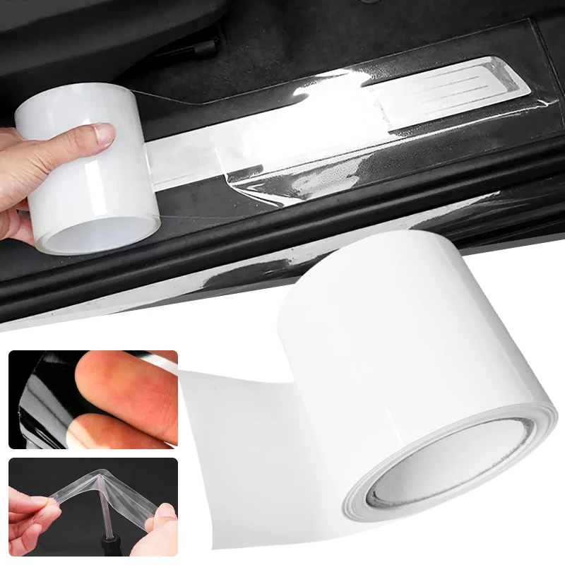 

1 Roll Bike Bicycle Frame Protection Stickers Tape Bike Bicycle Frame Protector Clear Wear Surface Transparent Tape Film Tool