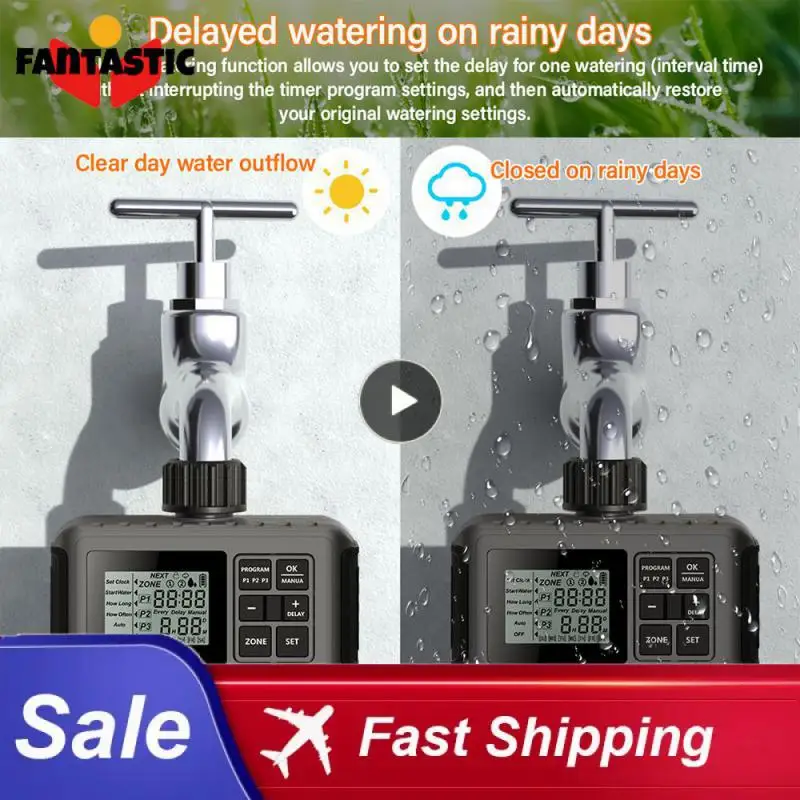 

Automatic Watering Up Irrigation Controller Large Screen Display Irrigator Timer Irrigation Fully Adjustable Program Water Timer