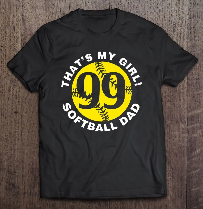 

Мужские футболки премиум-класса с принтом That's My Girl 99 Softball Dad's Day