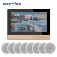 7inch wifi amplifier android 8 1 system 8ch speaker output 8x20watts rms amplifier subwoofer smart home audio system music host