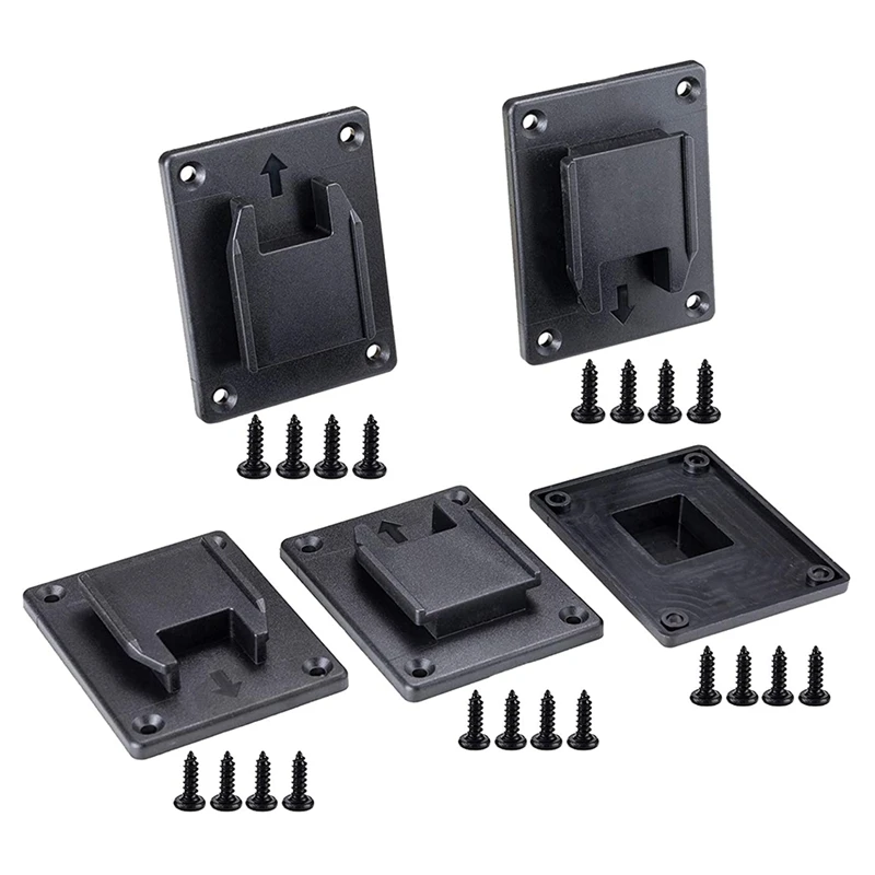 

5 Packs Electric Tool Holder Dock Mount For Dewalt 12V 20V Electric Drill Tools Holder Hanger(Black)