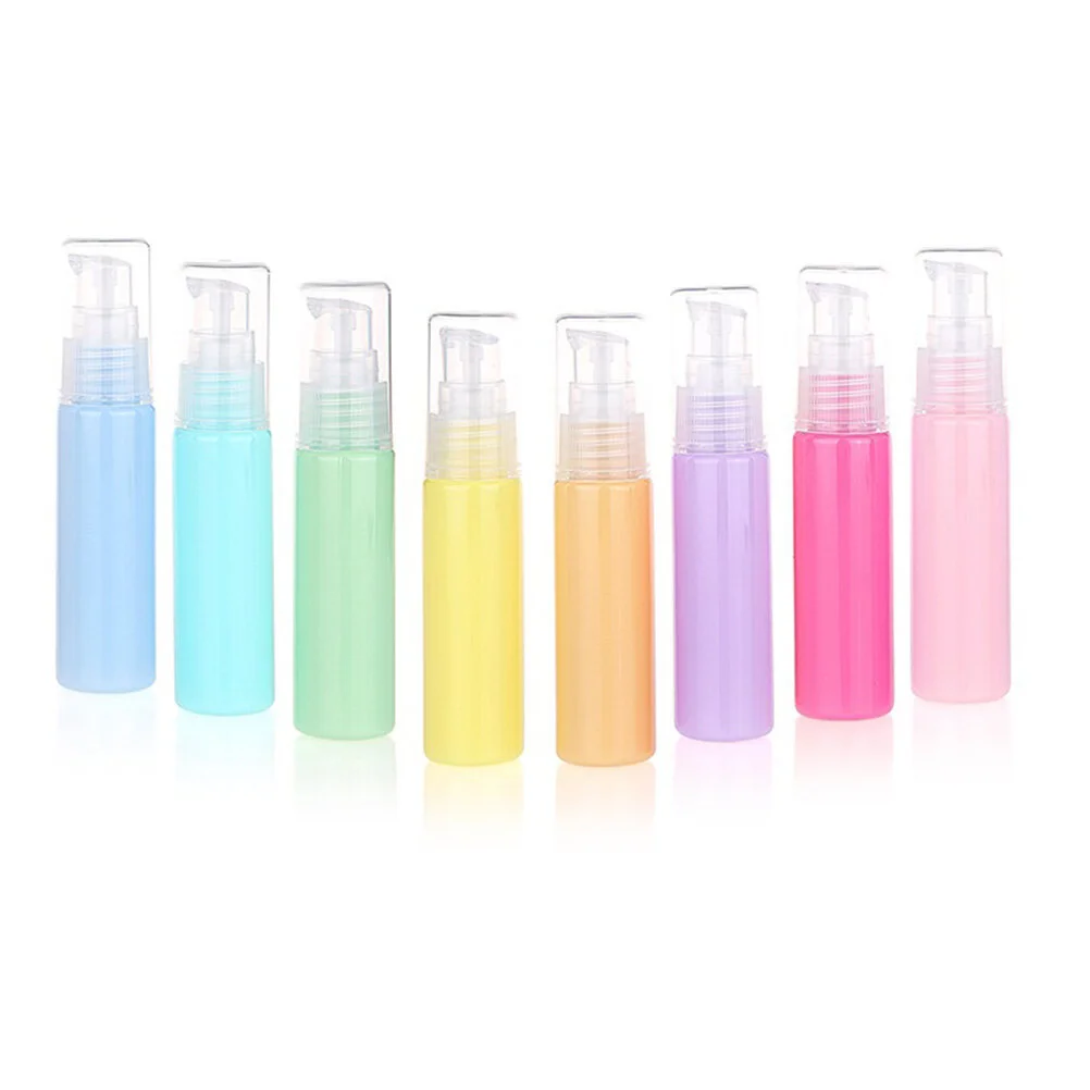 

12pcs 30ml Colorful Lotion Bottle Treatment Pump Sample Sack Small Sample Bottles Cosmetics Package Bottles Portable Travel