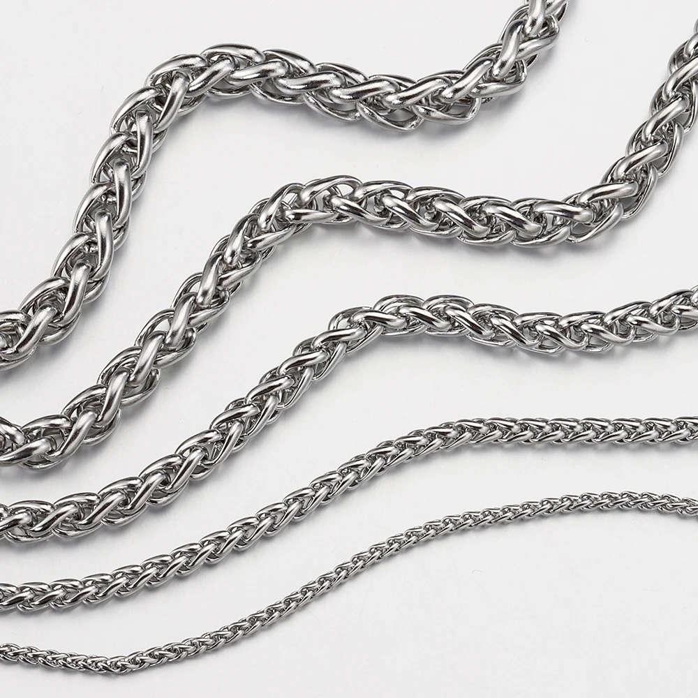 

1 Meter Stainless Steel Keel Chain Twisted Woven Pattern Snake Chain for Diy Hip Hop Men Women Necklace Bracelet Jewelry Making