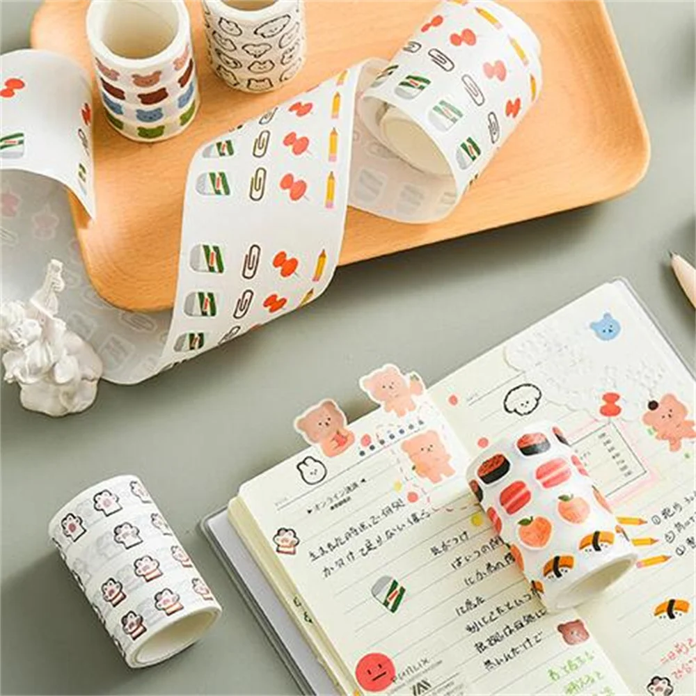 

1pc Kawaii Cartoon Bear Washi Tape Adhesive Dot Masking Tape Stickers Scrapbooking Diary Book Album DIY Decoration Materials