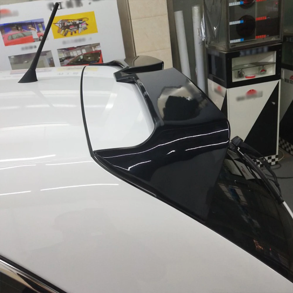 

Rear Roof Window Spoiler Wings For Volkswagen VW Polo Hatchback 2011 12 13 14 15 16 17 18 Carbon Black Styling Accessories Part