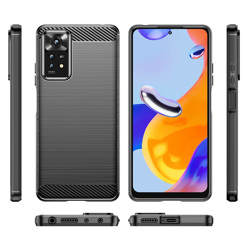 For Global Version Xiaomi Redmi Note 11 Pro Case Redmi Note 11 Pro Cover Shockproof Soft Silicone Bumper For Redmi Note 11 Pro