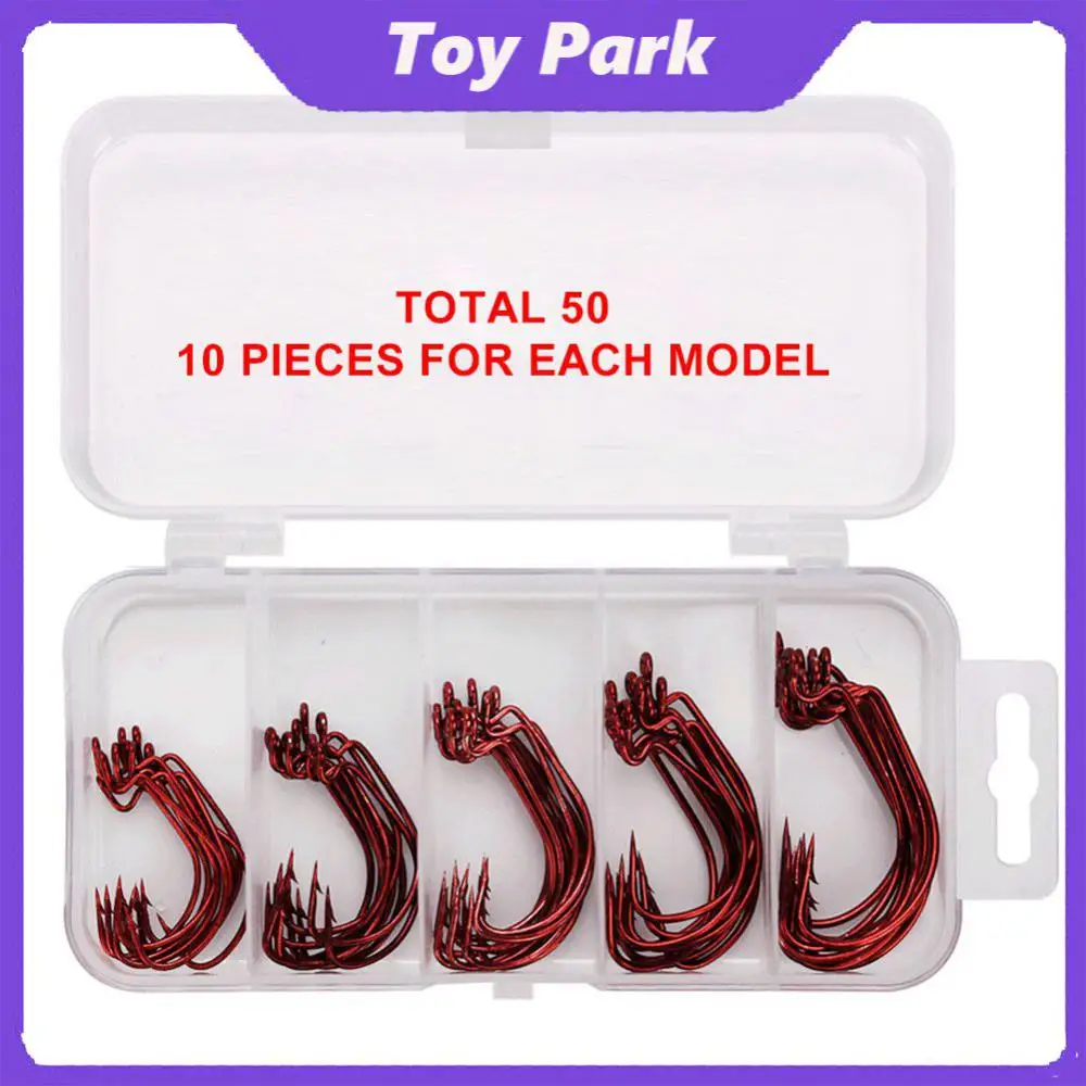 

With Loop Barbed Fish Hook High Quality Hook Set Boxed Durable New Lure Hook Fishing Accessories Sharp Bait Hook Lead Hook