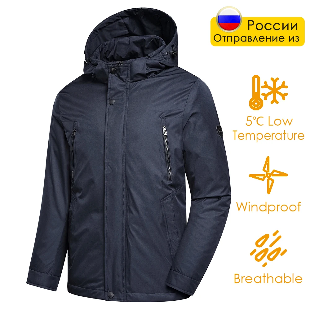 Мужская Весенняя новая брендовая Классическая длинная Повседневная Толстая