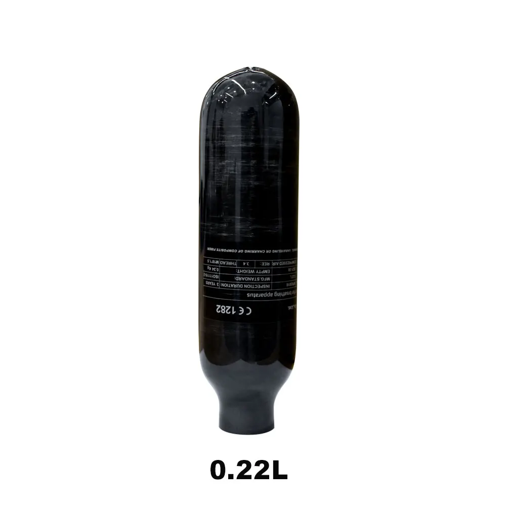 

30Mpa 300Bar 4500Psi 220cc 0.22L Carbon Fiber Gas Cylinder HPA Tank Hunting Paintball for PCP Air Rifle Carbine Thread M18*1.5