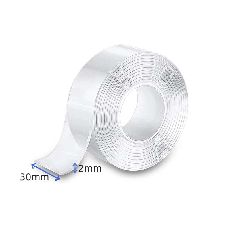 

1/3/5 м нано-лента, двусторонняя лента, прозрачная, без следов, многоразовая, прочная, липкая, водонепроницаемая клейкая лента, домашняя настенная лента