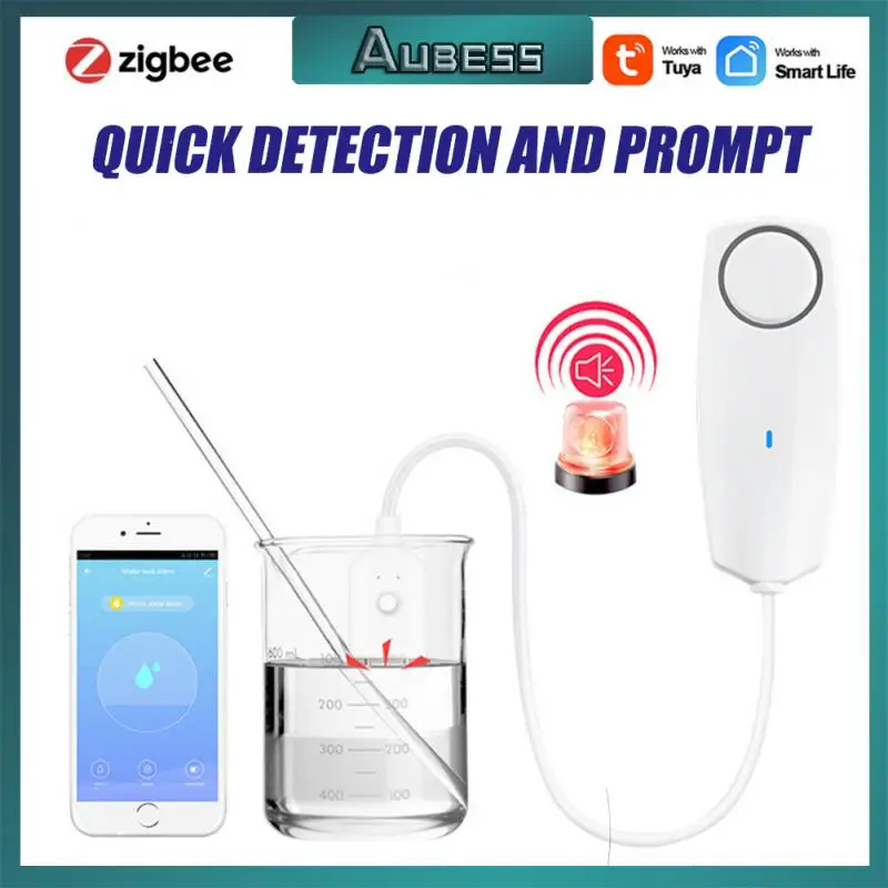 

Tuya WiFi Water Leak Alarm Home Water Level Flooding Flooding Zigbee Alarm Overflow Detector Responsive High Pitched Alarm