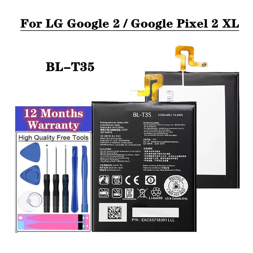 Новый аккумулятор BLT35 BL-T35 емкостью 3520 мАч для LG Google2 Google 2 Pixel XL Pixel2 BL T35