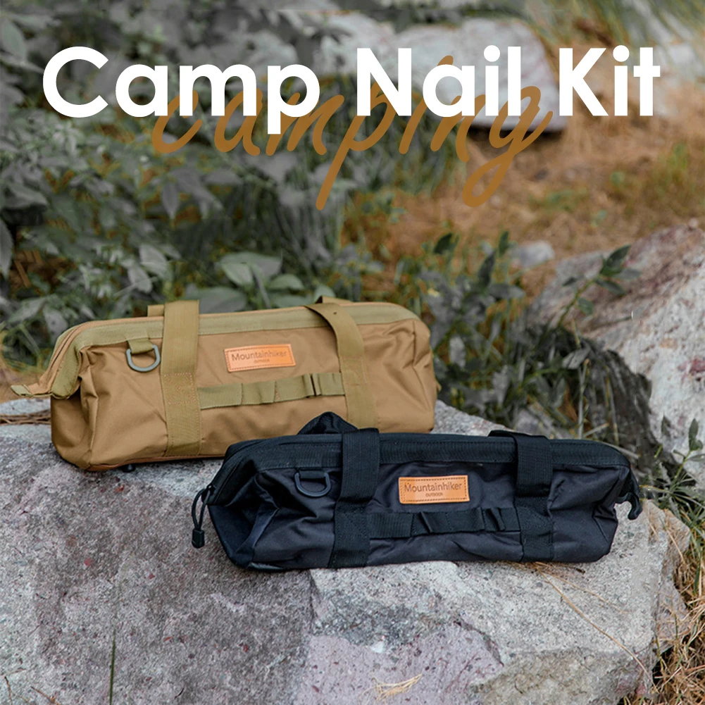 

Портативные уличные сумки для гвоздей для палатки, вместительные винтажные напольные гвозди, веревочный молоток, сумка для переноски, водонепроницаемая коробка для различных предметов