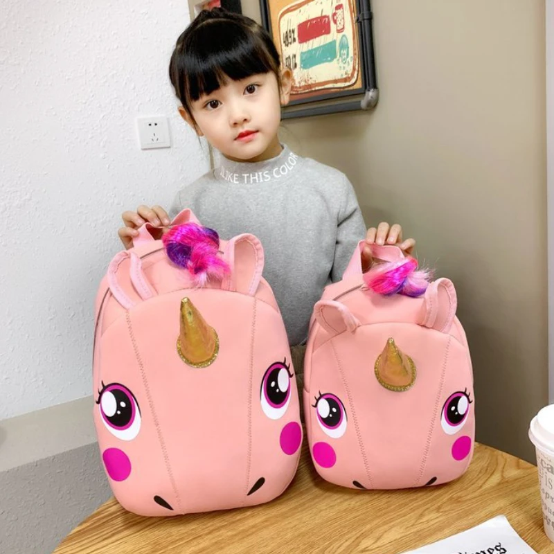 New Unicorn Primary Children Large Capacity Fashion Backpacks Lovely Baby Girl Boy School Bags In Kindergarten Teenagers Mochila