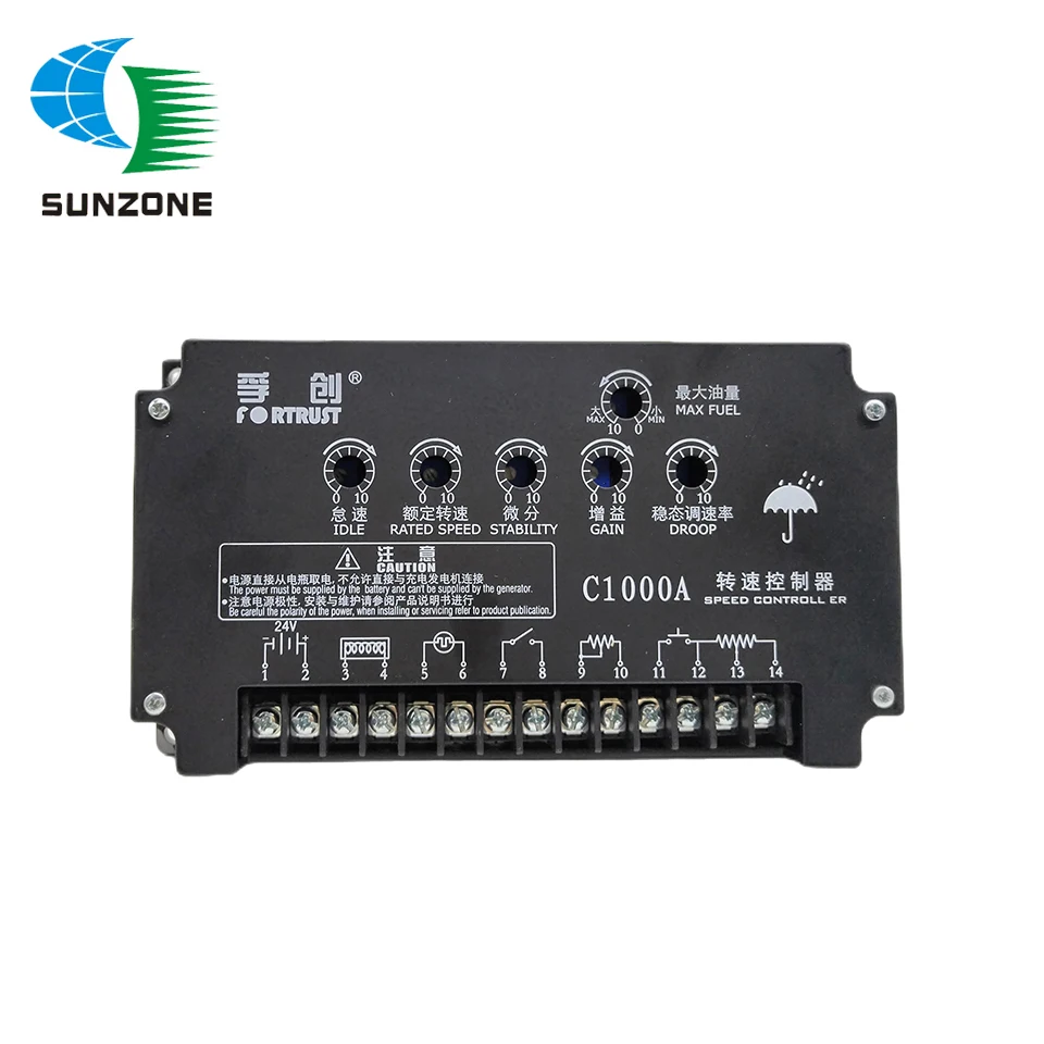 

Оригинальный блок управления скоростью FORTRUST C1000A для дизельного генератора, плата регулятора скорости, детали генератора