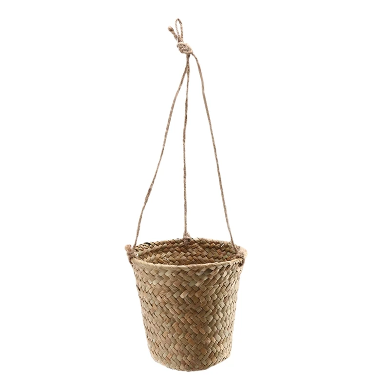 

3-Piece Hand-Woven Storage Basket Wicker Hanging Flower Pot Basket Plant Basket Indoor And Outdoor Flower Container