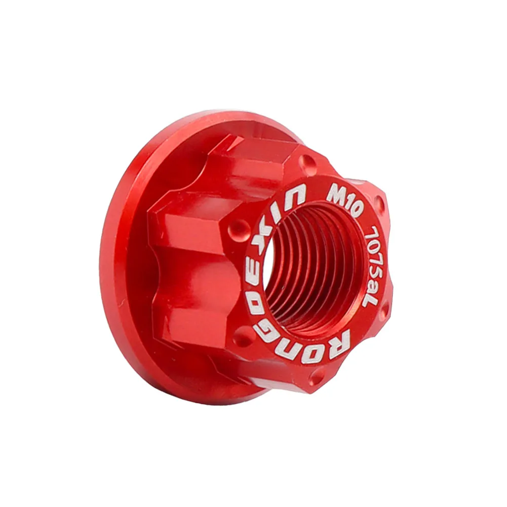 

M10 Hub Nut Aluminum Alloy 1 Pcs 5g Bike Bike Wheel Axle Nut Bolt Flange Before M10x1.0 Rear Wheel Lock Screw For MTB Useful