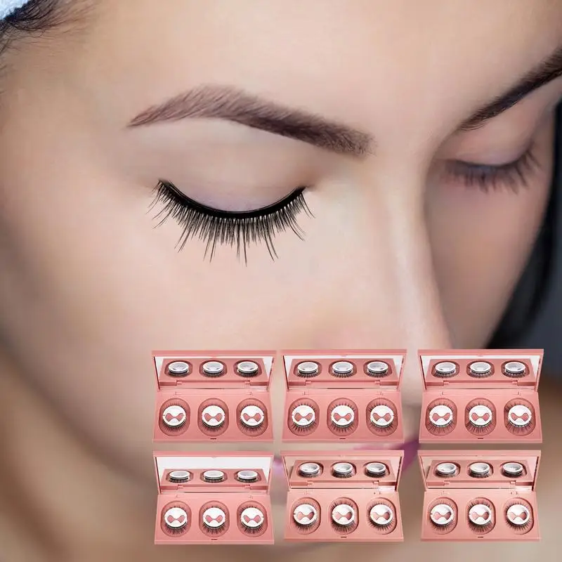 

Ресницы искусственные Многоразовые без клея, 3 пары