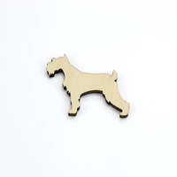 pet dog shape mascot laser cut christmas decorations silhouette blank unpainted 25 pieces wooden shape 18038