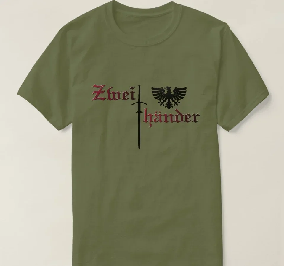 Футболка Teutonic Knights Zweihander The Crusader 100% хлопок с круглым вырезом летняя повседневная