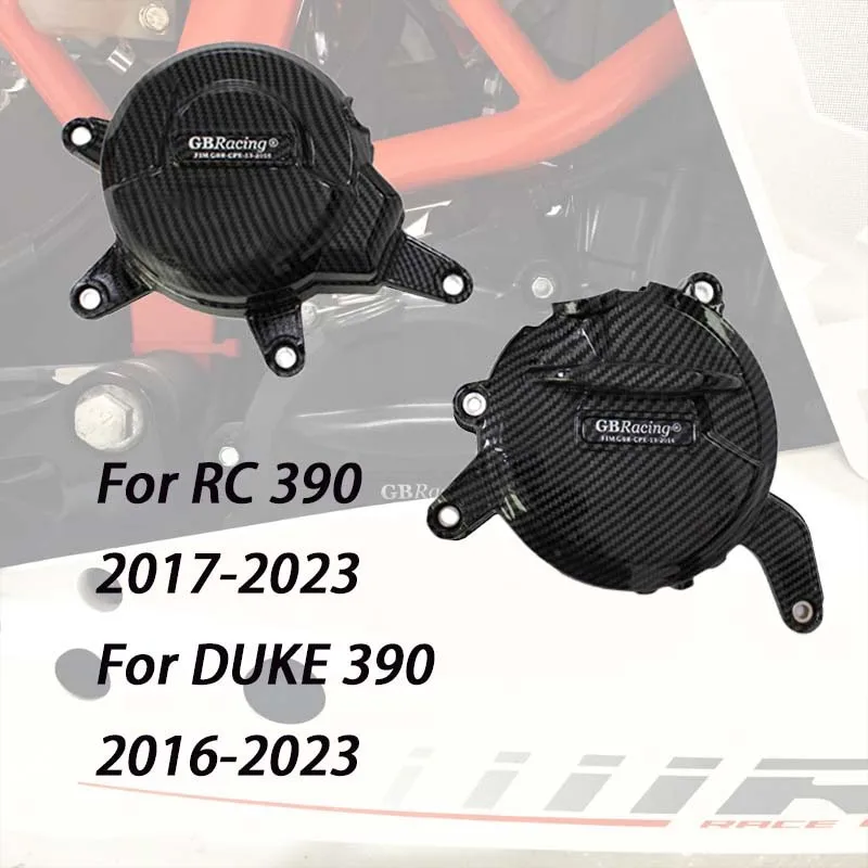 

Engine Guard Cover For RC390 2017-2023 DUKE 390 2016-2023 Fairing Frame Crash Pad Case Stator Protector Carbon Fiber Printing