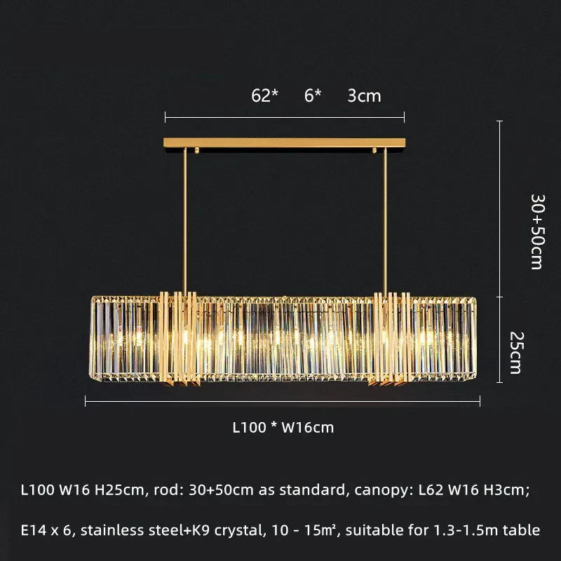 

Светодиодные подвесные светильники SaloEElaitte золотые хрустальные