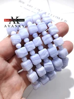 3A Natural Stone Purple Agate Square Single Lap Necklace For Women Girl Birthday Gift Fresh Bracelets Fashion Jewelry 8 10mm