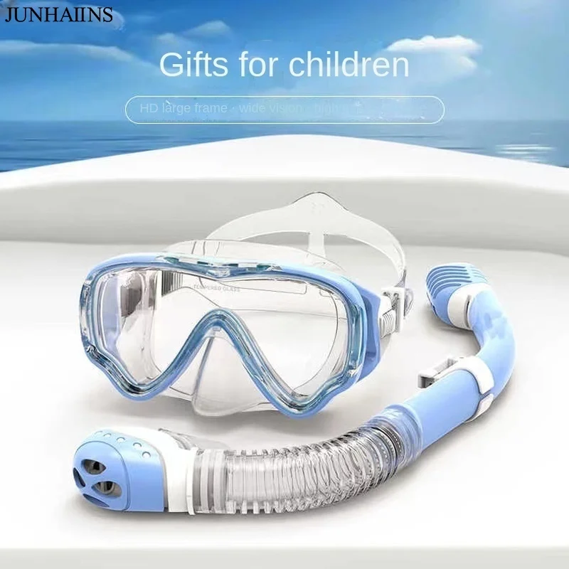 

(COD) Diving Mask Children Full Face HD Anti Fog Diving Mask Underwater Diving Mask Set Kids Swimming Snorkel Equipment
