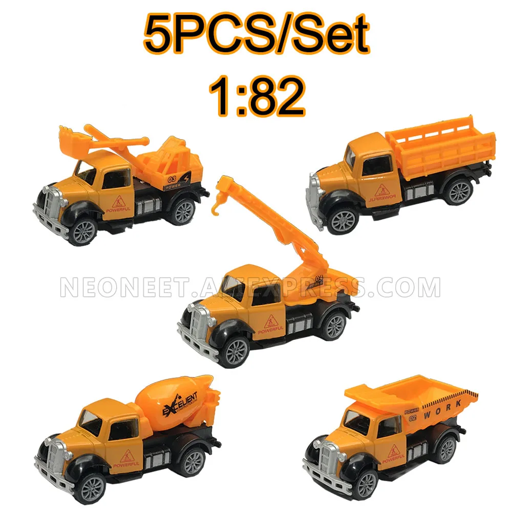 

1:82 Alloy Warrior Engineering Vehicle Toys Plastic Construction Excavator Tractor Dump Truck Bulldozer Models Kids Boys Mini