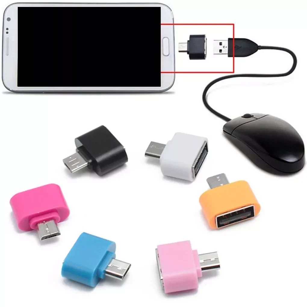 

NEW2023 Mini OTG Adapters Mobile Tablet Card Reader Micro USB Flash Mouse Keyboard Expansions