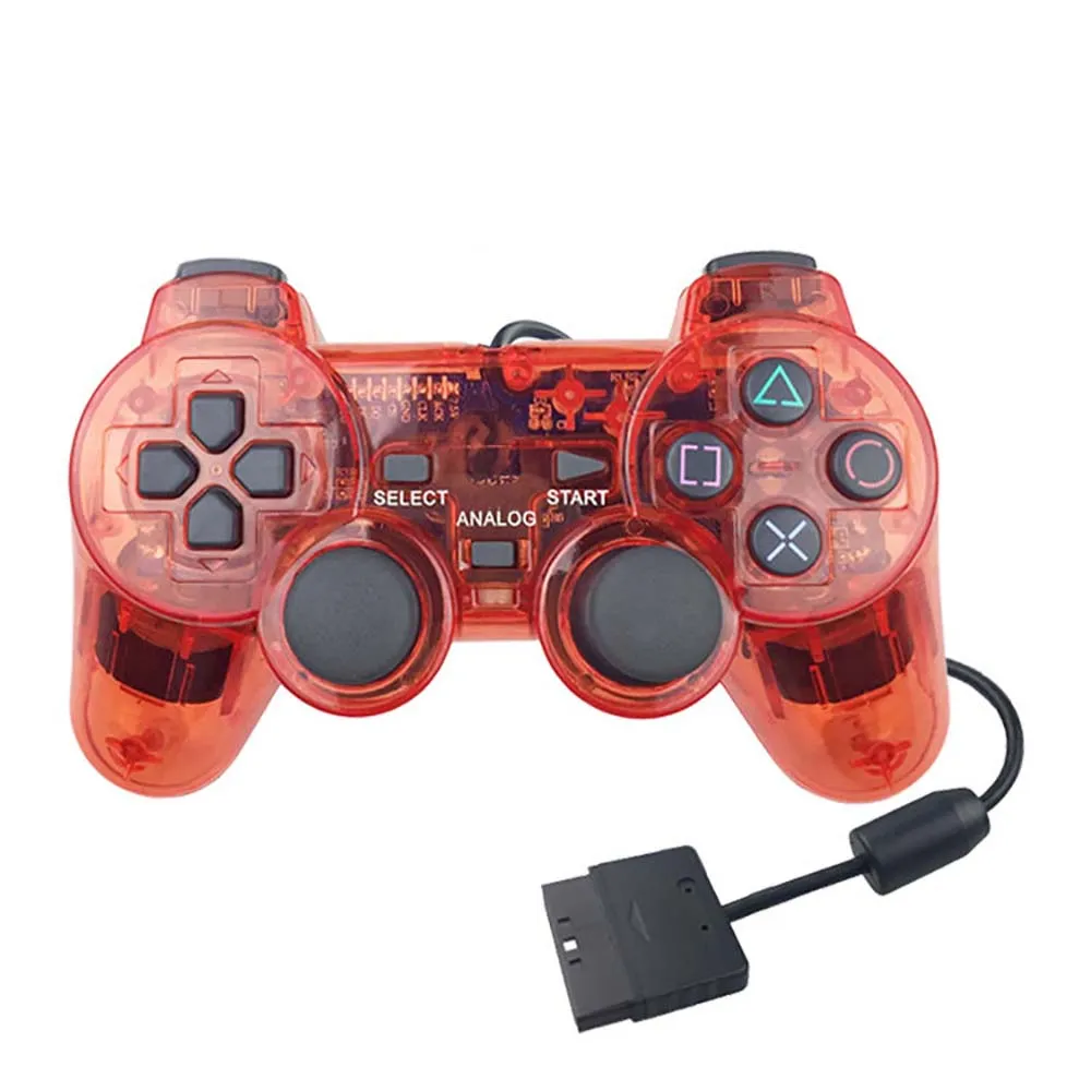 

Wired Connection Gamepad for PS2 Double Vibration Game Controller Digital Joypad For Playstation 2 Black Anti-sweat Anti-slip