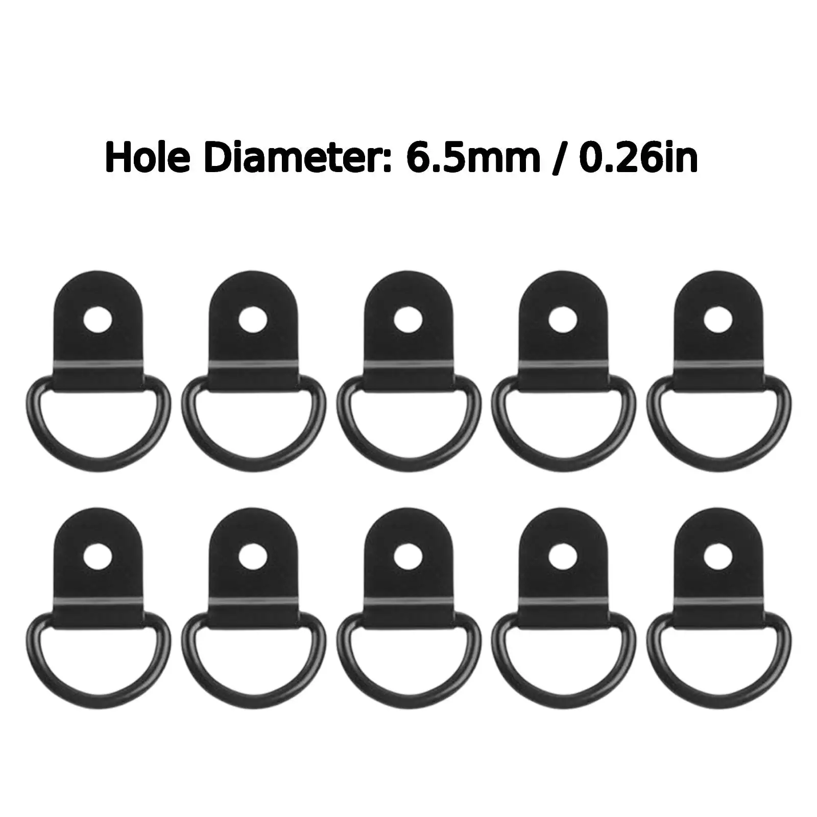 

10 шт. D-образное кольцо, анкерное кольцо, черный крючок из нержавеющей стали, крепежное кольцо Accs, подходящее для лодок, грузовых транспортных средств, автомобиля, автофургона