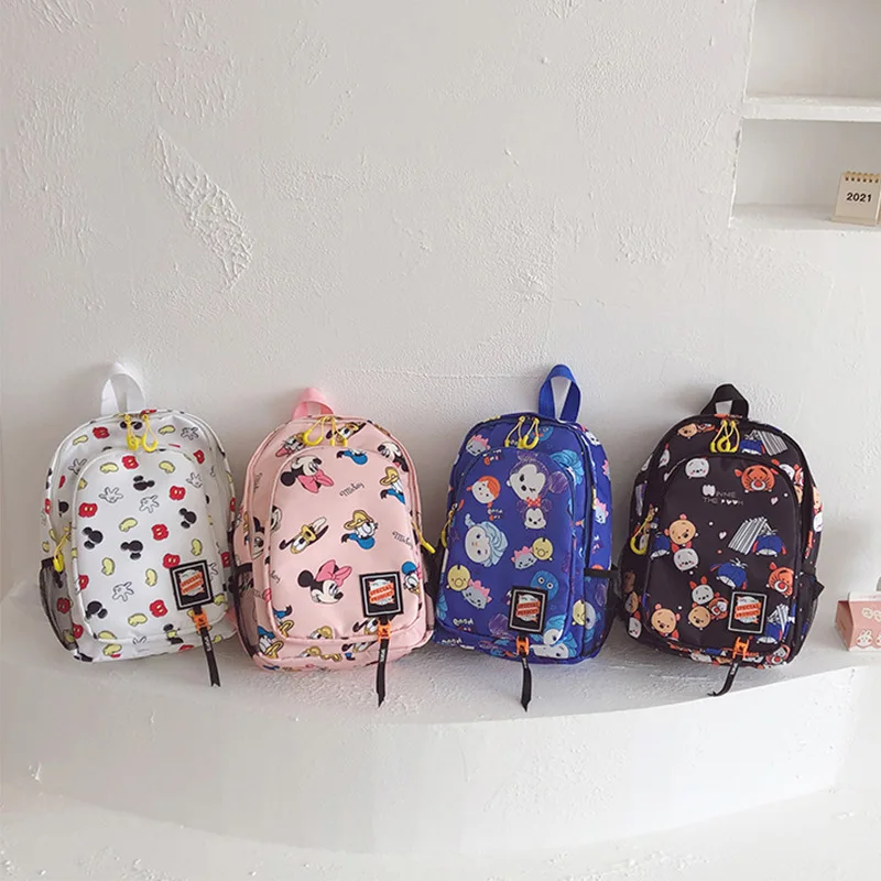 Children's Backpack New Cartoon Mickey Minnie Mouse Backpack Ins Style Boys and Girls Spring Backpack Tsum Tsum Kindergarten Bag