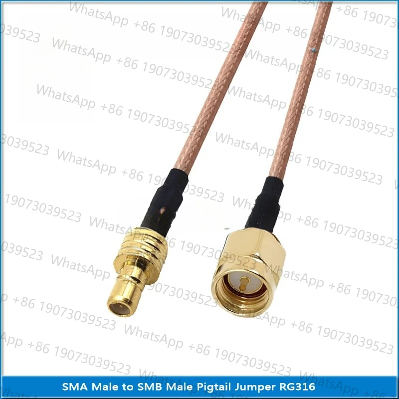 SMA Male to SMB RCA MCX MMCX FME TS9 F TV Мужской Женский Прямоугольный 90-градусный коаксиальный тип Перемычка с косичкой RG316 Удлинительный кабель (art.: 3920d2fa40d15) - 3920d2fa40d15
