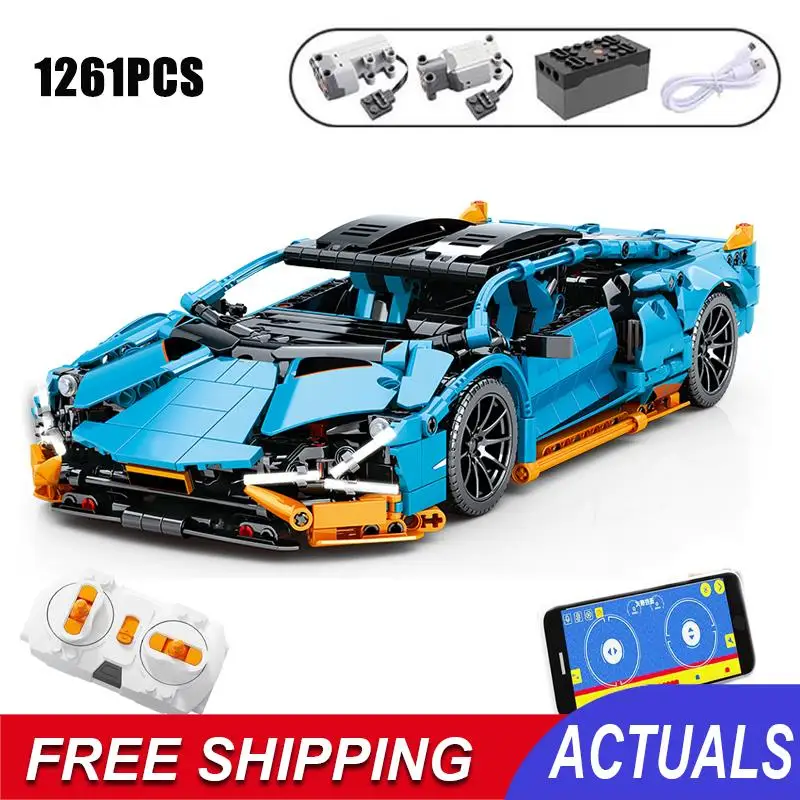 

Technical City Remote Control Super Sport Car Building Blocks Expert Racing Speed Vehicle Model Bricks Moc Toys For Boys Gifts