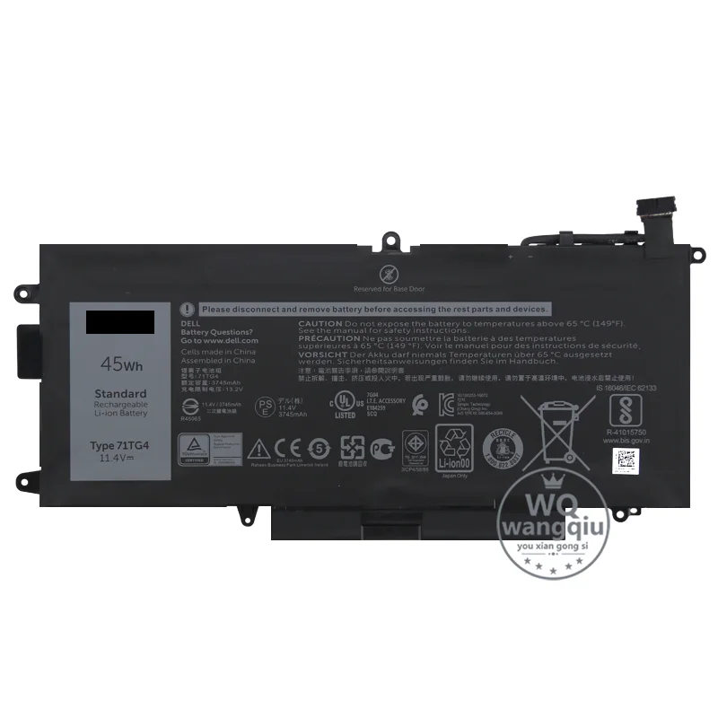 71TG4 K5XWW Аккумулятор для ноутбука Dell Latitude 13 7389 7390 2-в-1 5289 45 Втч 60